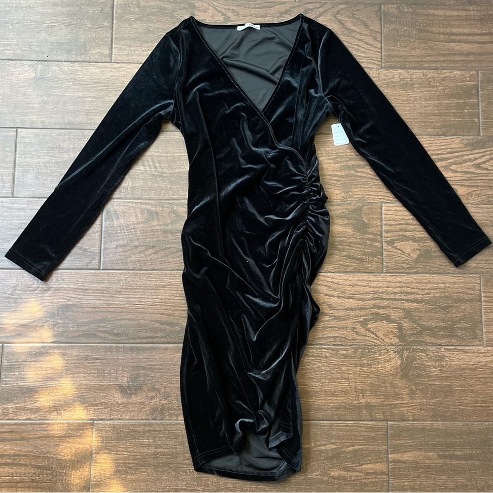 Elegant Black Velvet Dress